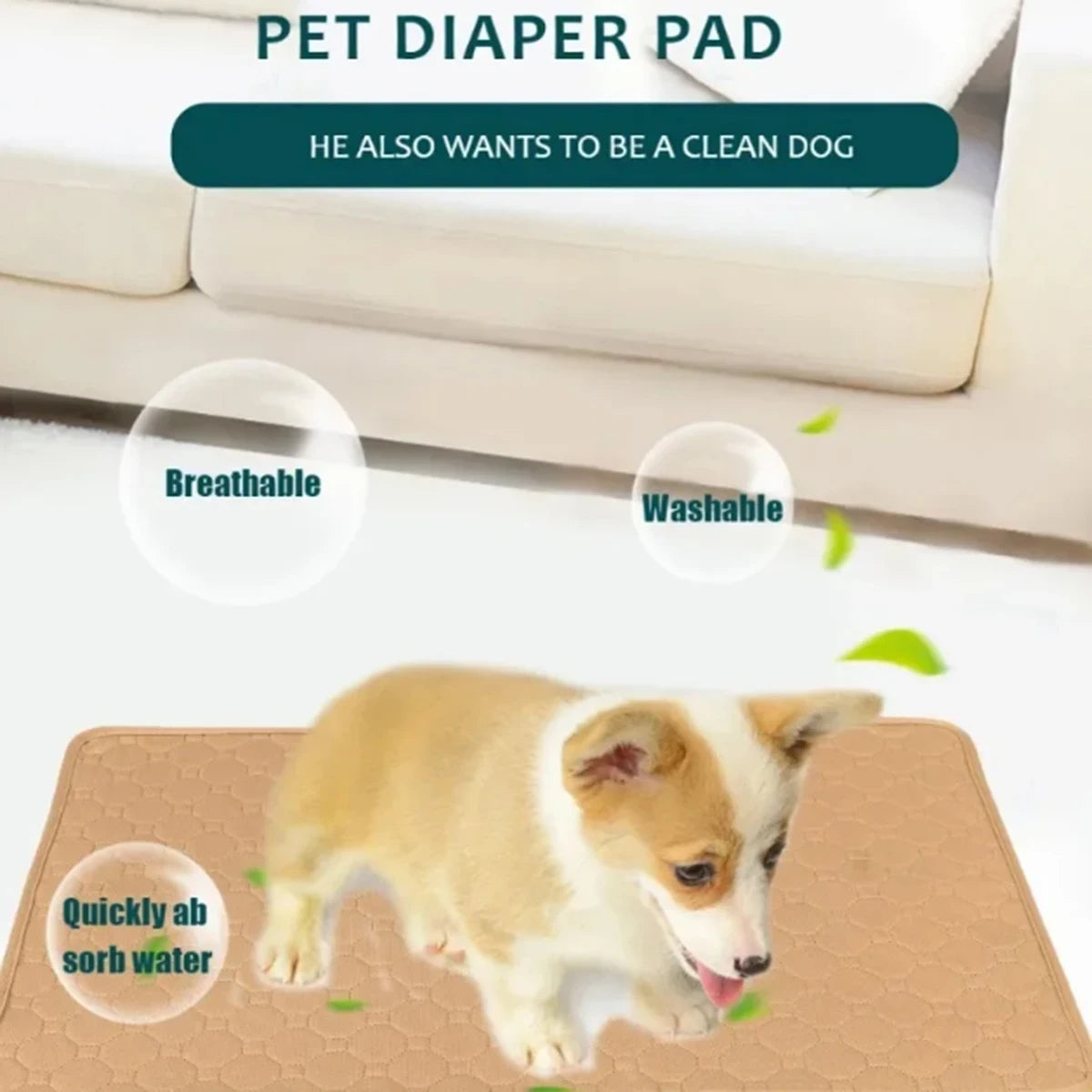 Reusable Dog Pee Pad Washable Waterproof Training Mat