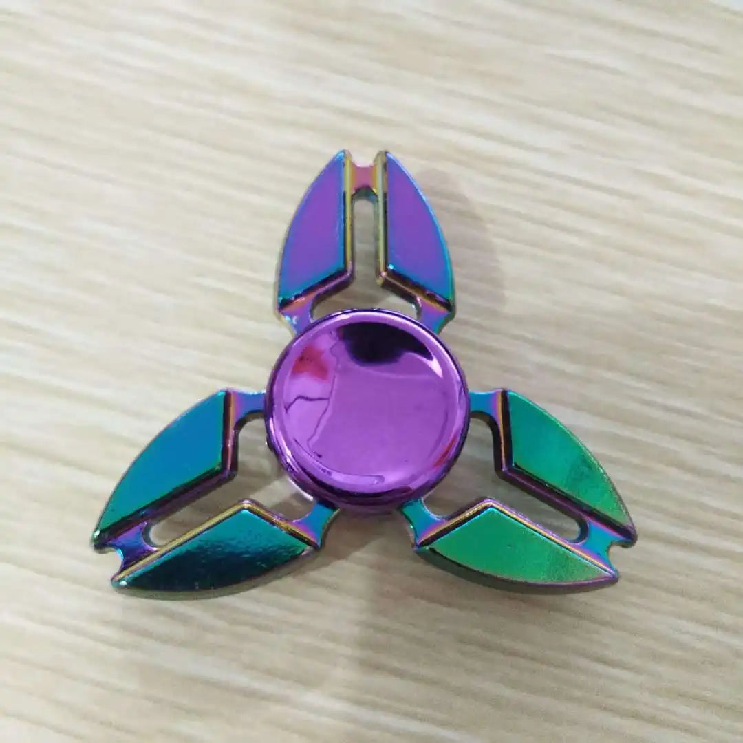 Rainbow Metal Fidget Spinner Colorful High Speed Toy