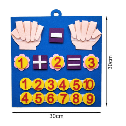 Felt Finger Numbers Math Toy - Toddler Counting Game