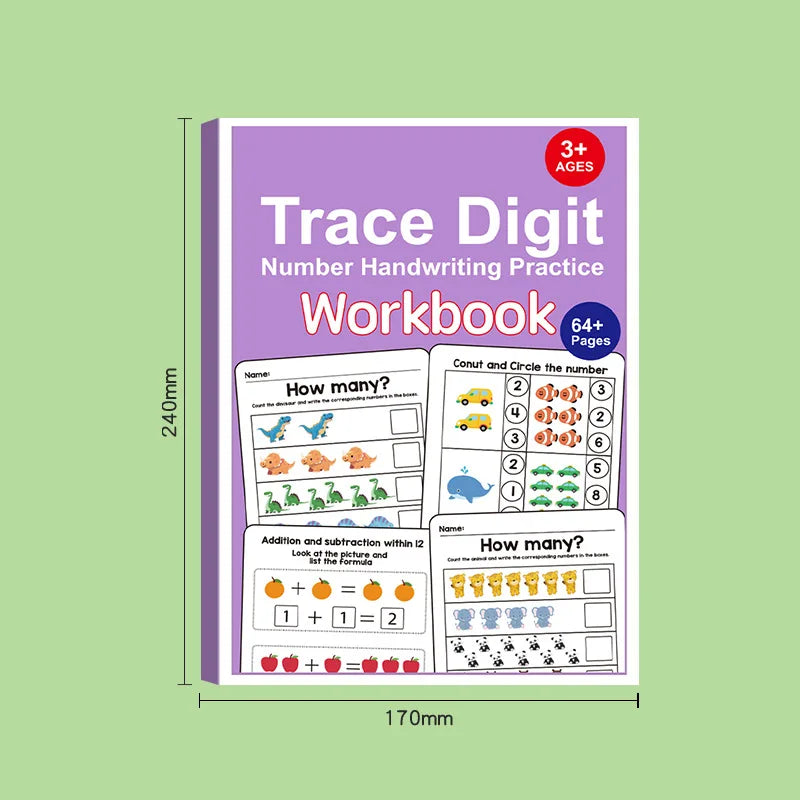 Children Math Tracing Addition Subtraction Workbook Activity