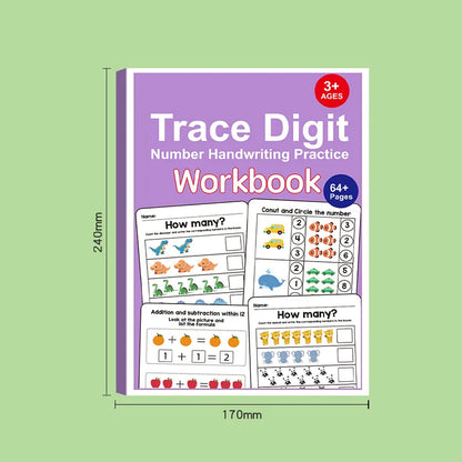 Children Math Tracing Addition Subtraction Workbook Activity