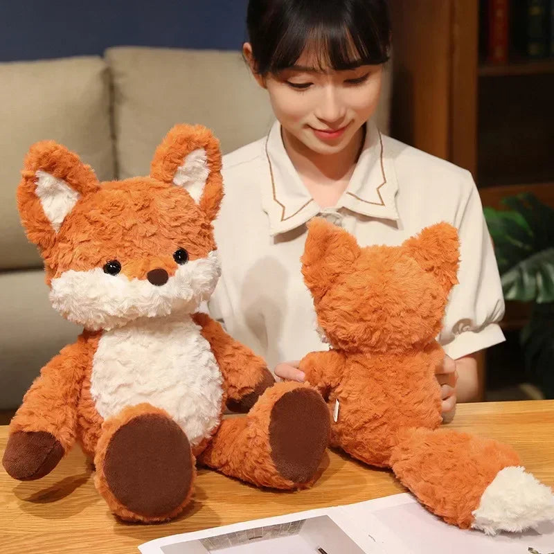 Fluffy Fox Plush Toy Soft Orange Fox Doll