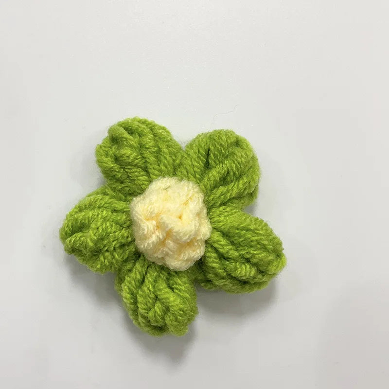 Hand Knitted Fabric Flowers DIY Sewing Craft Appliques