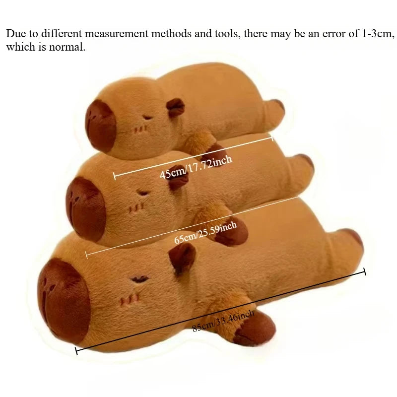 Capybara Plush Pillow Soft Animal Nap Cushion Doll