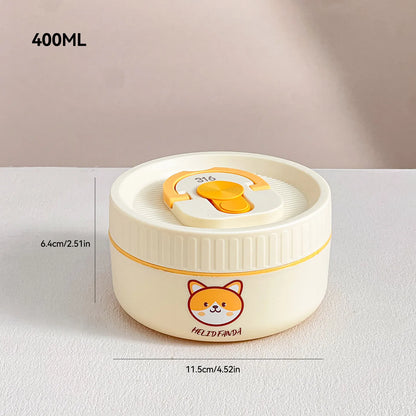Large Capacity Stainless Steel Thermal Bento Box Cute Insulated Container