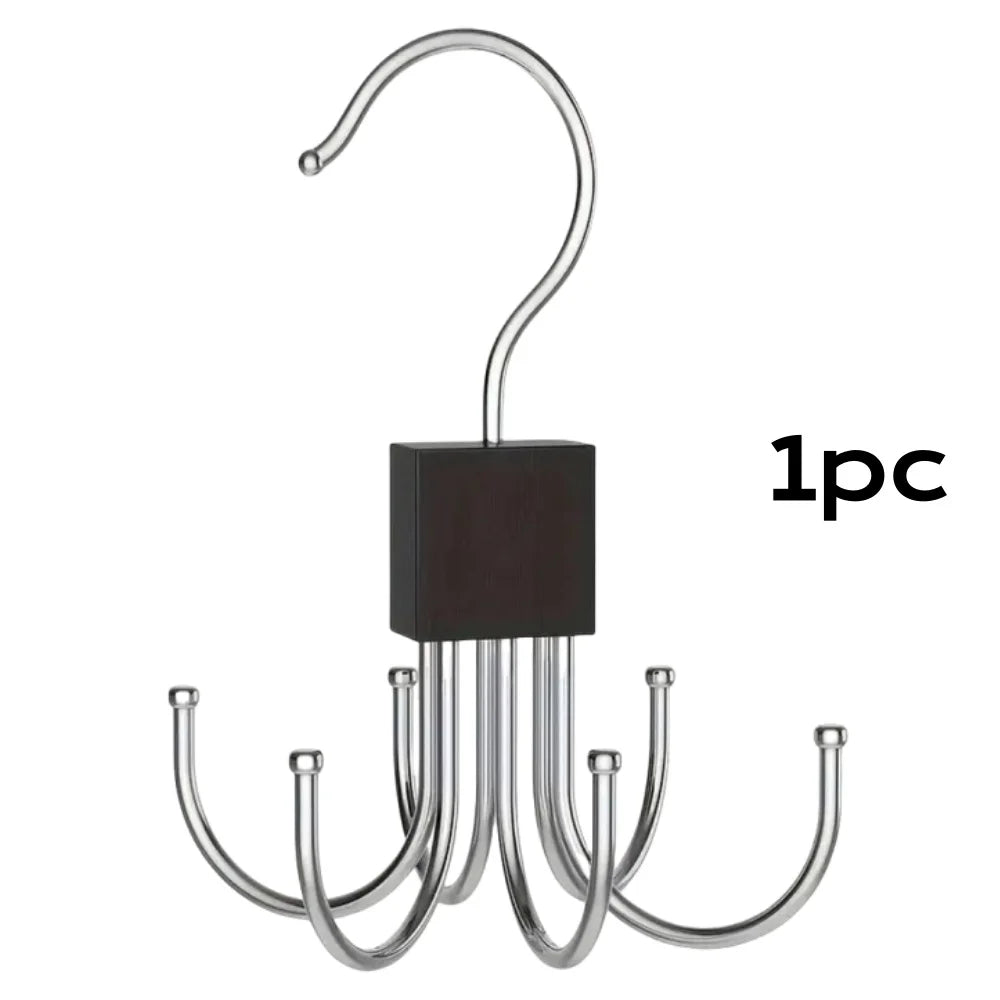360 Rotating Storage Hanger Hook Multi Claw Closet Belt Rack