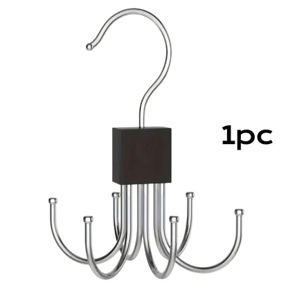 360 Rotating Storage Hanger Hook Multi Claw Closet Belt Rack