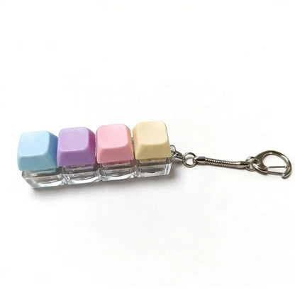 1/4/5/9 Button Keyboard Fidget Clicker Mechanical Keyboard Fidget Keychain For Gifts To Pass The Boring Time (Without LED Light)