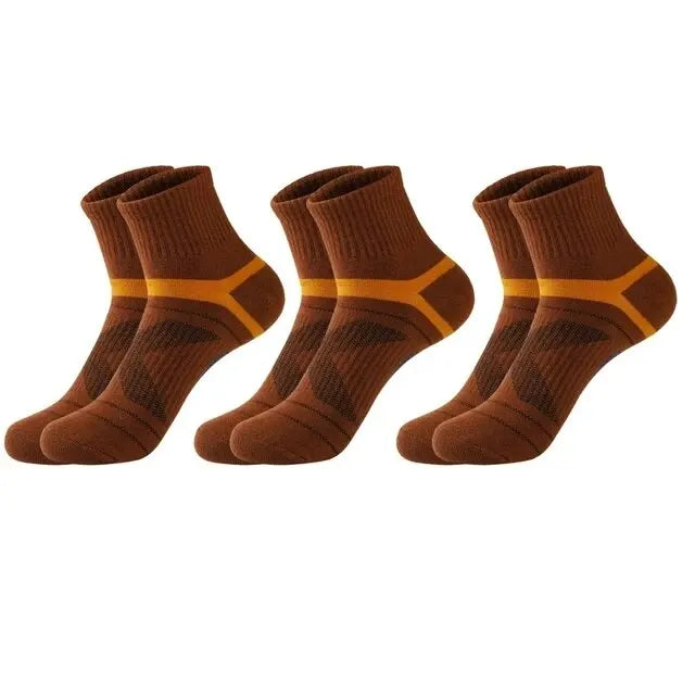 Men's Socks Hiking Black Sports Basketball Running 3 Pairs