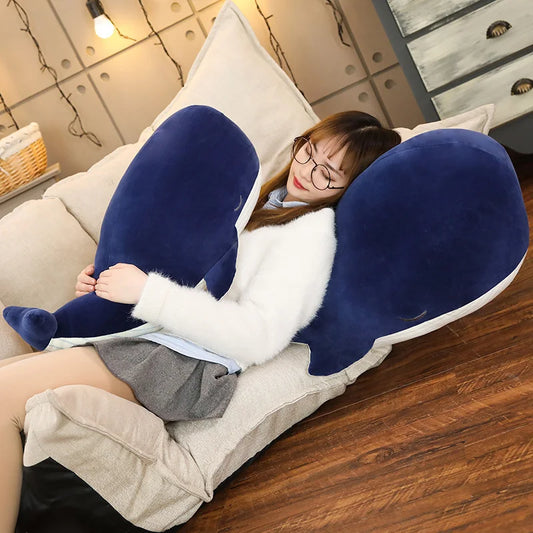 Blue Whale Plush Toy Soft Sea Animal Stuffed Fish