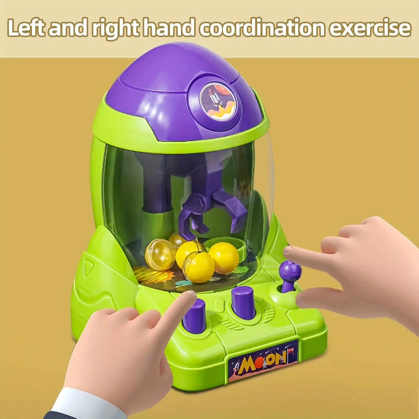 Space Rocket Arcade Claw Game Ball Grabber Machine Toy