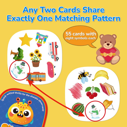 Quickly Patterns Matching Card Game Set - Memory Concentration Training Visual Perception Family School Party Travel Game