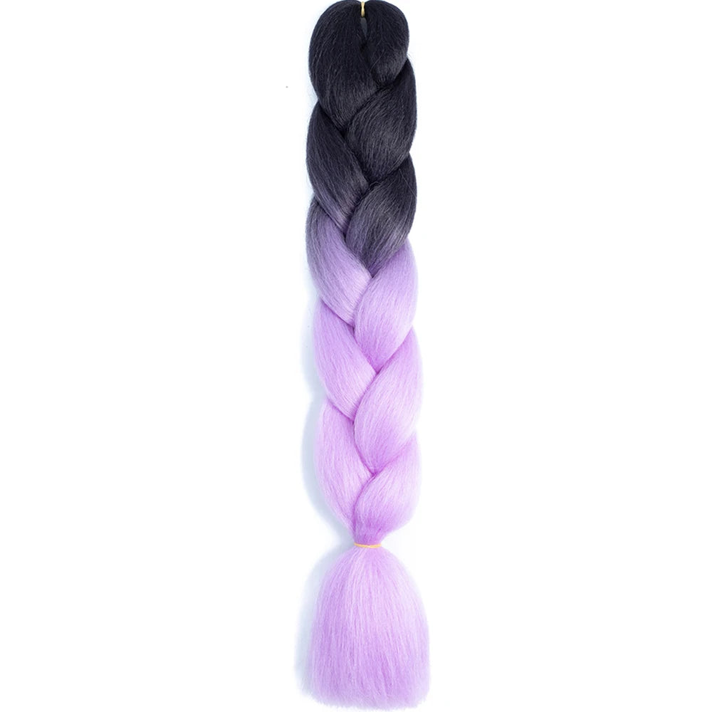 24 Inch Jumbo Braiding Hair Synthetic Afro Ombre Extensions