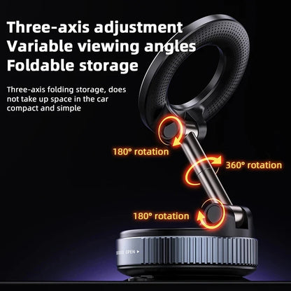 Rotating Magnetic Phone Holder Vacuum Suction GPS Stand