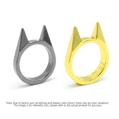 Self-defense cat ear ring window breaker women's anti-wolf men's single finger buckle carry defense spikes finger tiger .