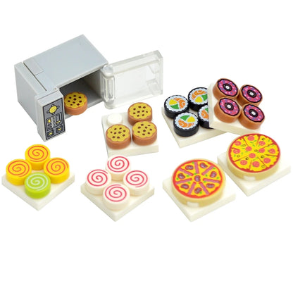 City Food Building Blocks Set Play Food MOC Bricks