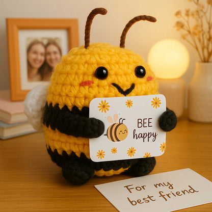 DIY Hand Knit Crochet Positive Bee Doll Inspiration Charm