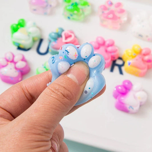 10Pcs Mini Cat Claw Squishy Toys Stress Relief Fidget Set