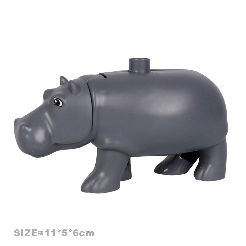 Big Size Building Blocks Cat Dog Pig Rabbit Model Accessories Compatible Bricks Farm Animals Set Assemble Education Toys For Kid