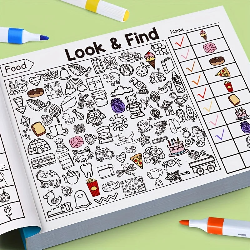 Hidden Objects Coloring Book Interactive Find and Color Pages