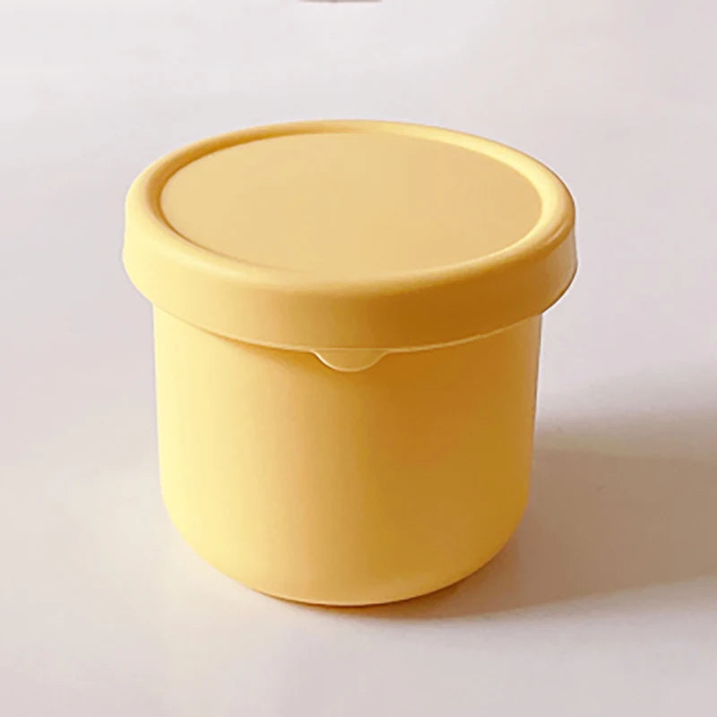 250ML Lunch Box For Kids Salad Dressing Container Non-stick Silicone Lunch Box With Lid Reusable Bento Box Ice Cube Mold