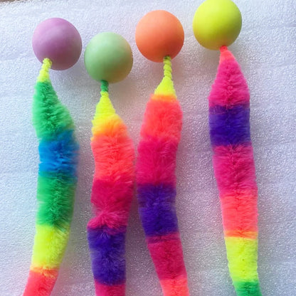 Interactive Cat Bouncing Ball Toy Elastic Faux Fur Teaser