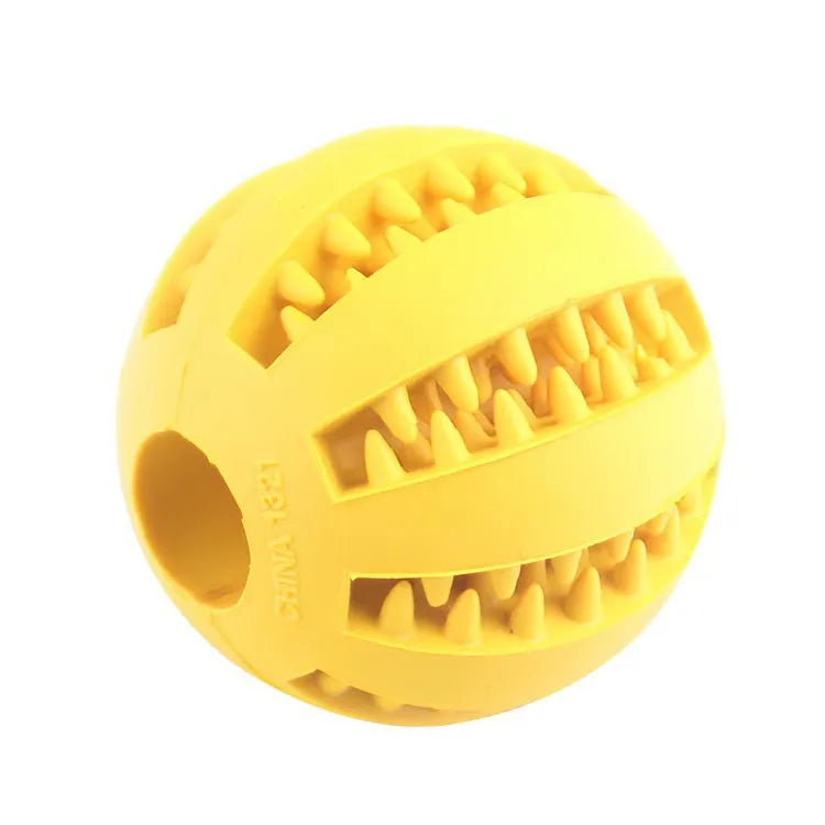 Dog Treat Feeder Ball Rubber Chew Tooth Cleaning Toy