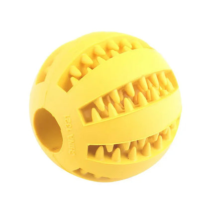 Dog Treat Feeder Ball Rubber Chew Tooth Cleaning Toy