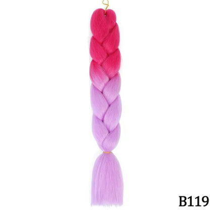24 Inch Jumbo Braiding Hair Synthetic Afro Ombre Extensions