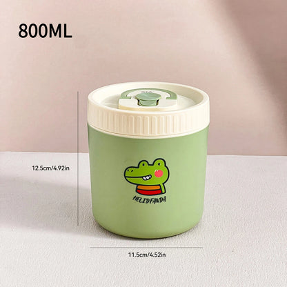 Large Capacity Stainless Steel Thermal Bento Box Cute Insulated Container