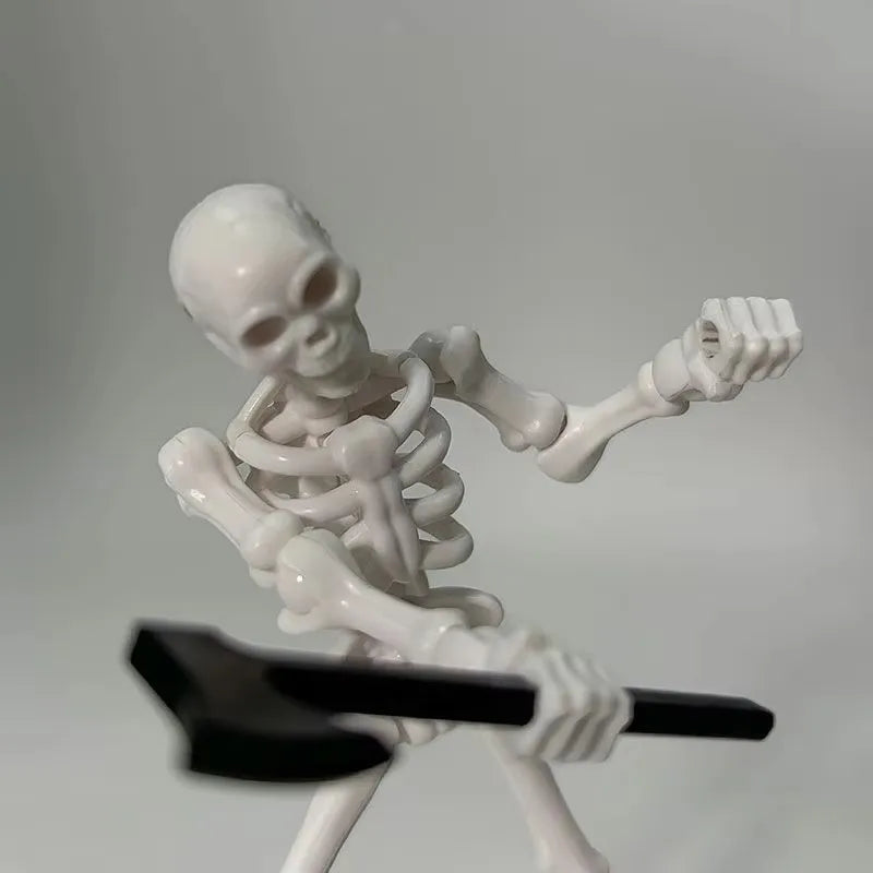 Halloween Toys Decor Multi-Jointed Movable Skeleton Action Figure Weapon Fit For Dummy Lucky 13 Action Figure Accessories