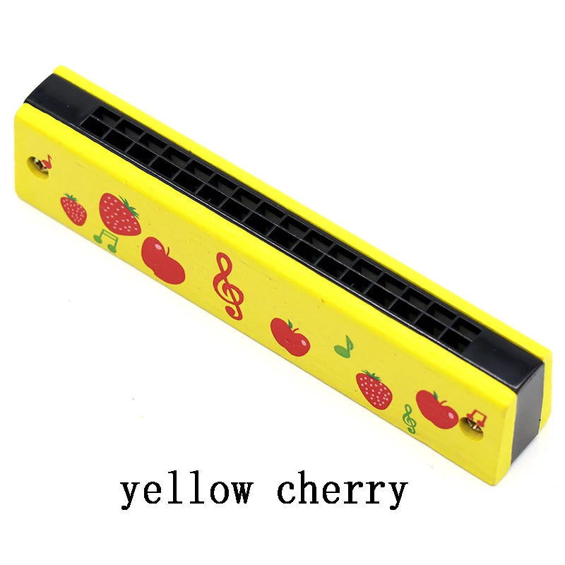 Children Wooden Harmonica Toy Beginner Music Instrument