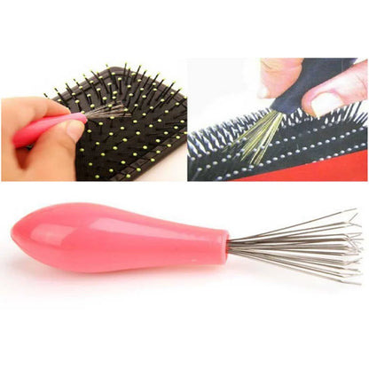 Comb Hair Brush Cleaner Plastic Handle Hair Remover Tool