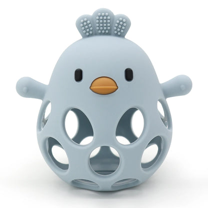 Baby Silicone Teether Toy Cartoon Chick Chewing Trainer