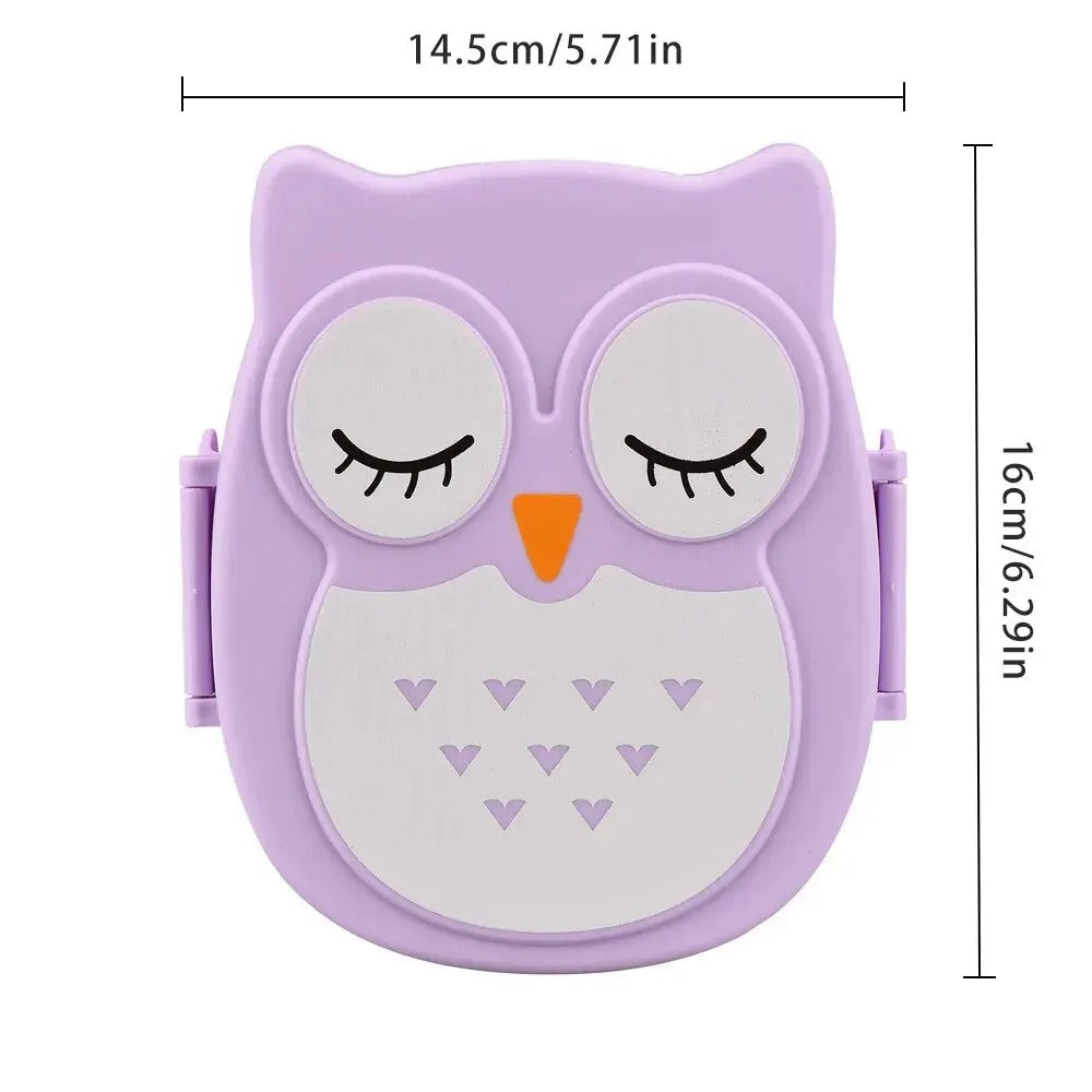 Portable Plastic Children Bento Lunch Box Student Cartoon Food Container