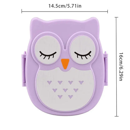 Portable Plastic Children Bento Lunch Box Student Cartoon Food Container