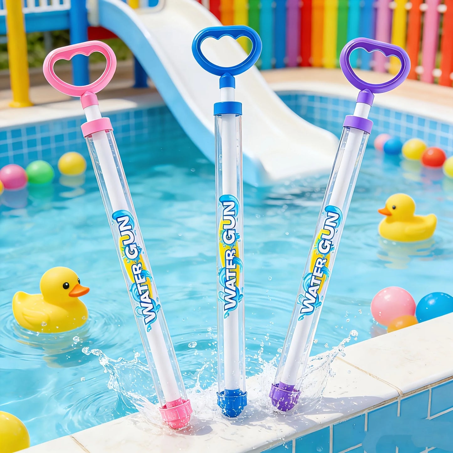 Pull Back Water Gun Spray Toy Summer Pool Blaster
