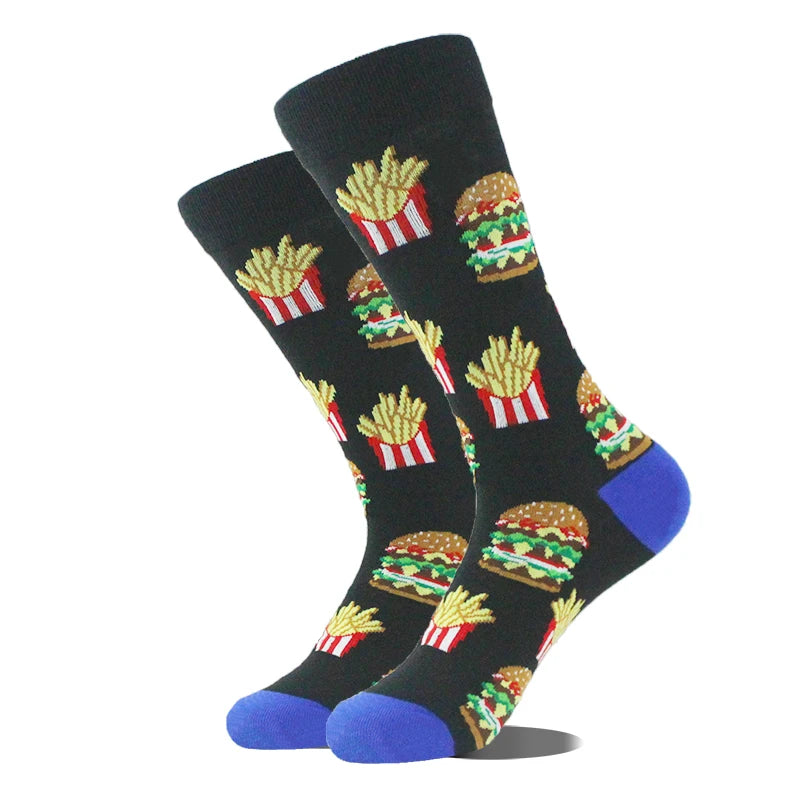 Novelty Dinosaur Crew Skateboard Socks Funny Men