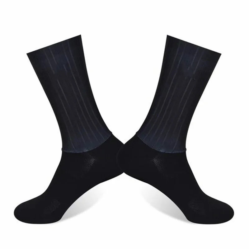 Aero Anti Slip Silicone Cycling Socks Men Bicycle Sport