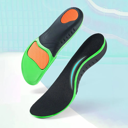 Unisex Arch Support Insoles - High Elastic Foam & Nylon Washers | Shock Absorption, Heel Cushion & Sole Protector for Sports, Wo