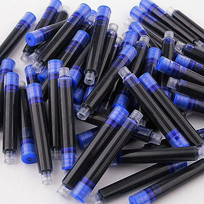 12-60PCS/Set Colourful Ink Sac Fountain Pen Ink Cartridges Refills Ink 3.4mm Refillable Refills Drawing School Office Supplies