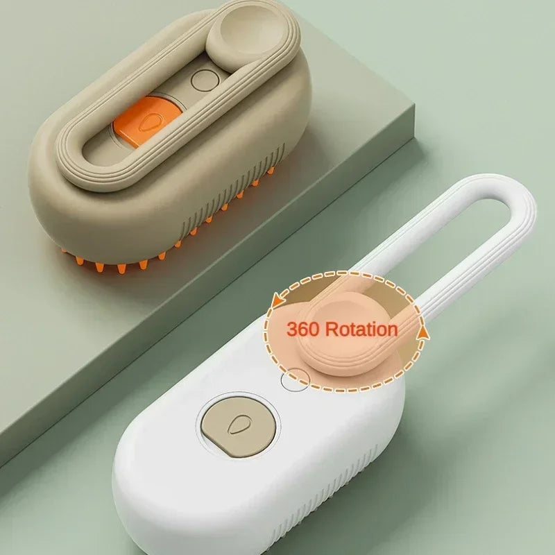 3 in 1 Steam Pet Brush Electric Cat Steamy Grooming Comb