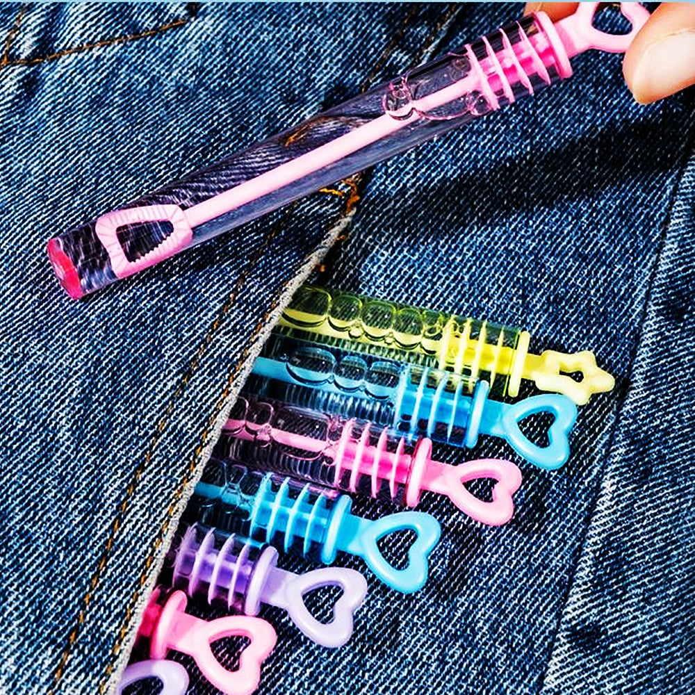 Mini Bubble Tubes Empty Wands Kids Birthday Party Favors