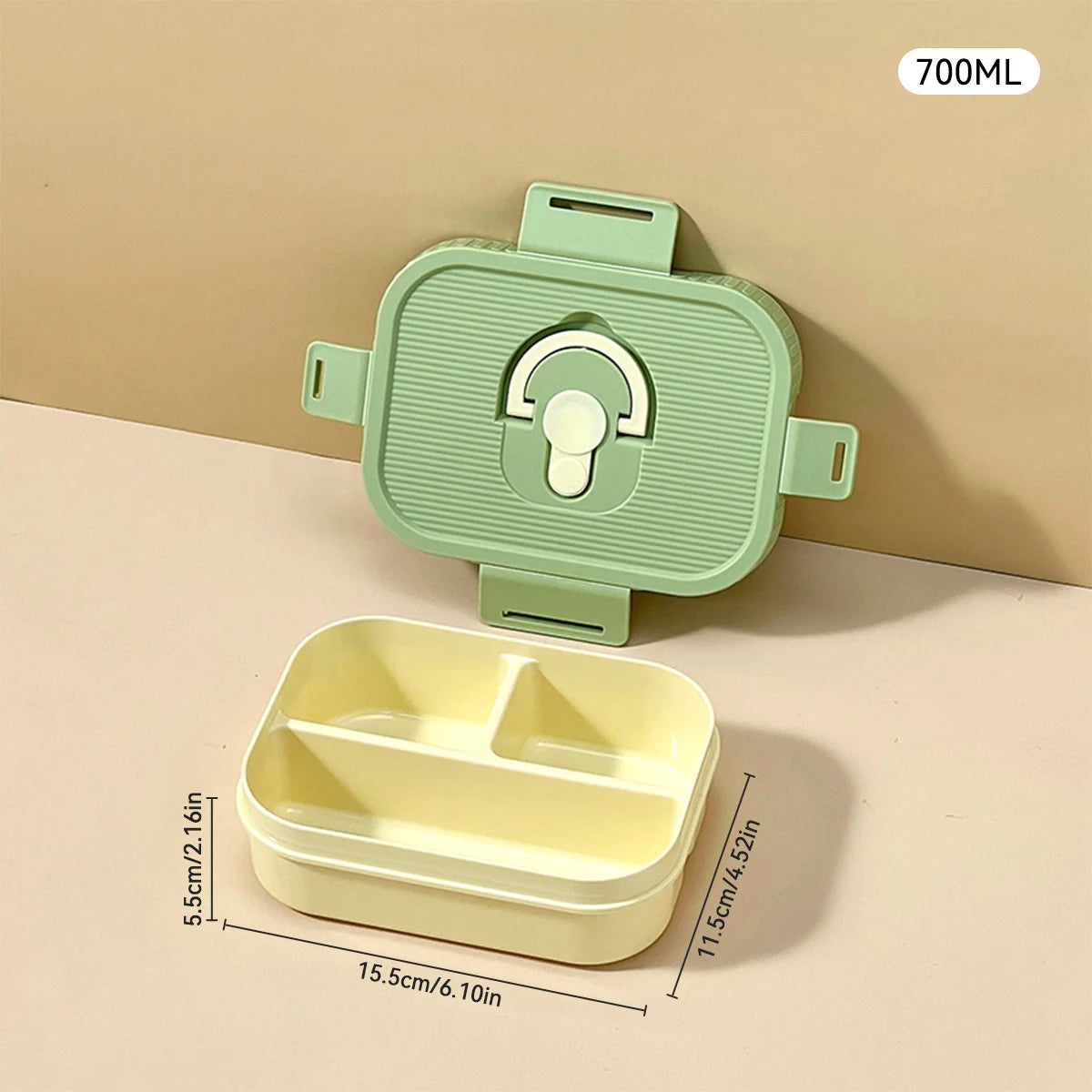WORTHBUY Portable Plastic Lunch Box With Compartment Microwave Safe Fruit Salad Lunch Container Kid Student Leak-proof Bento Box
