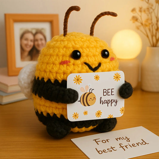 DIY Hand Knit Crochet Positive Bee Doll Inspiration Charm