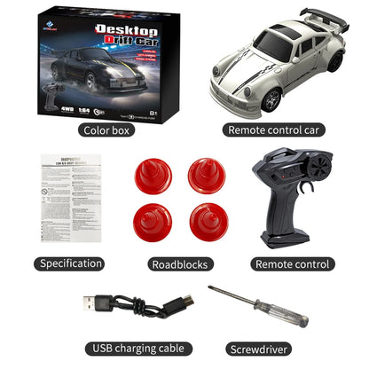 Mini Drift RC Car 1:64 Proportional Remote Control Racing