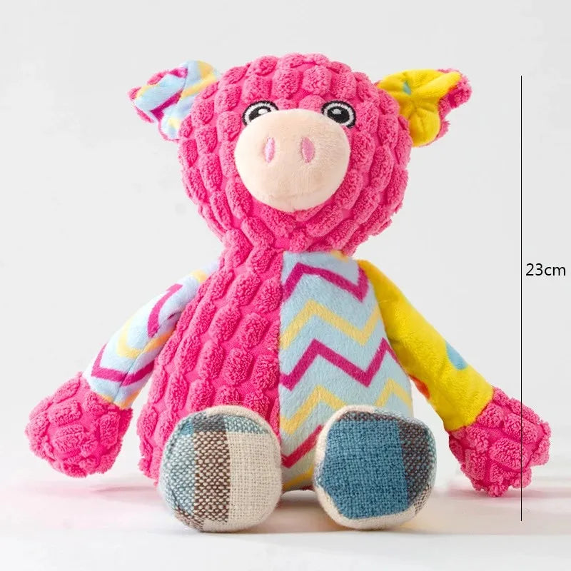 Squeaky Pet Plush Puzzle Toy Fleece Dog Chew Accent