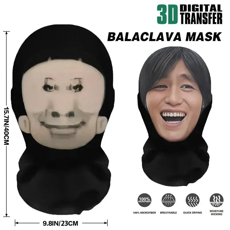 3D Printed Funny Face Mask Full Cosplay Balaclava