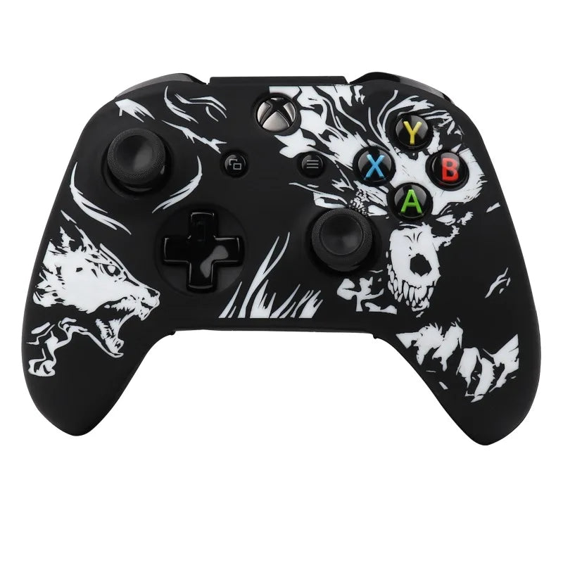 Laser Carving Soft Silicone Cover For Xbox One S Controller Skin Case Gamepad Joystick Accessories for Xbox One X