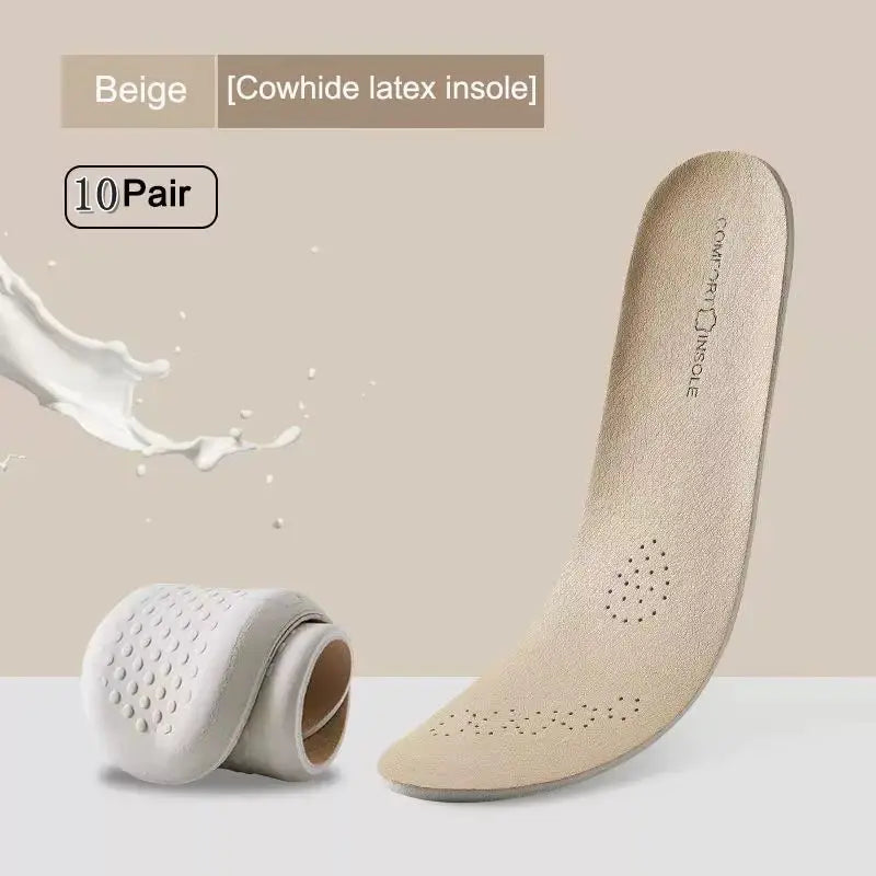 Cowhide Leather Insoles Arch Support Shoe Inserts